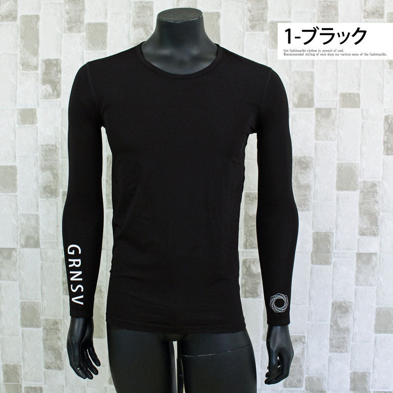 トップイズム TopIsm ゴルフウェア メンズ インナーシャツ 接触冷感 GIORNO SEVEN ジョルノセブン アンダーウェア UVカット日焼け 吸水速乾 通気性 クルーネック ストレッチ Tシャツ 長袖 カットソー 春夏