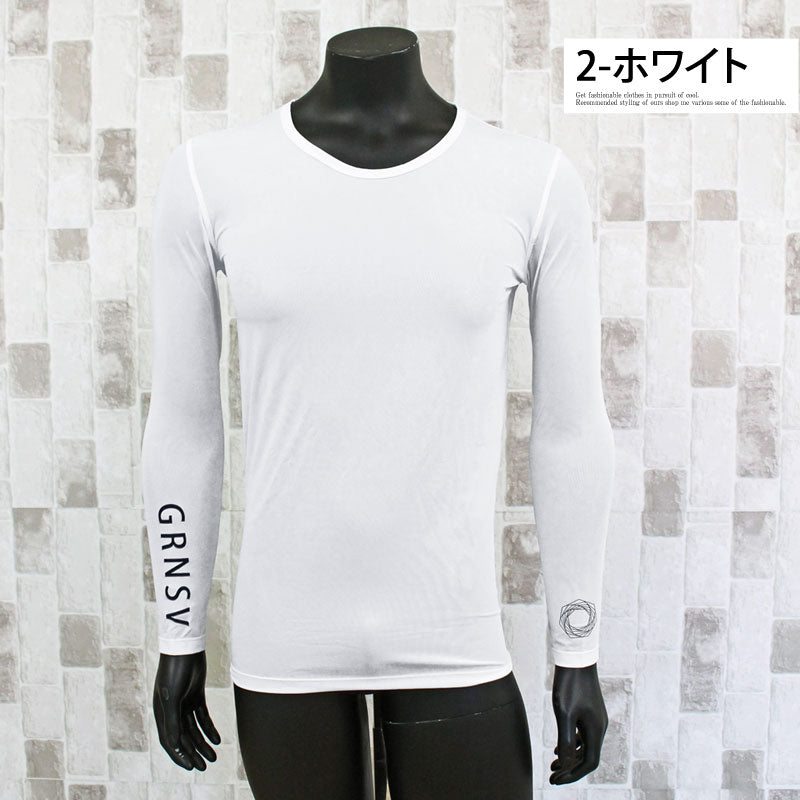 トップイズム TopIsm ゴルフウェア メンズ インナーシャツ 接触冷感 GIORNO SEVEN ジョルノセブン アンダーウェア UVカット日焼け 吸水速乾 通気性 クルーネック ストレッチ Tシャツ 長袖 カットソー 春夏