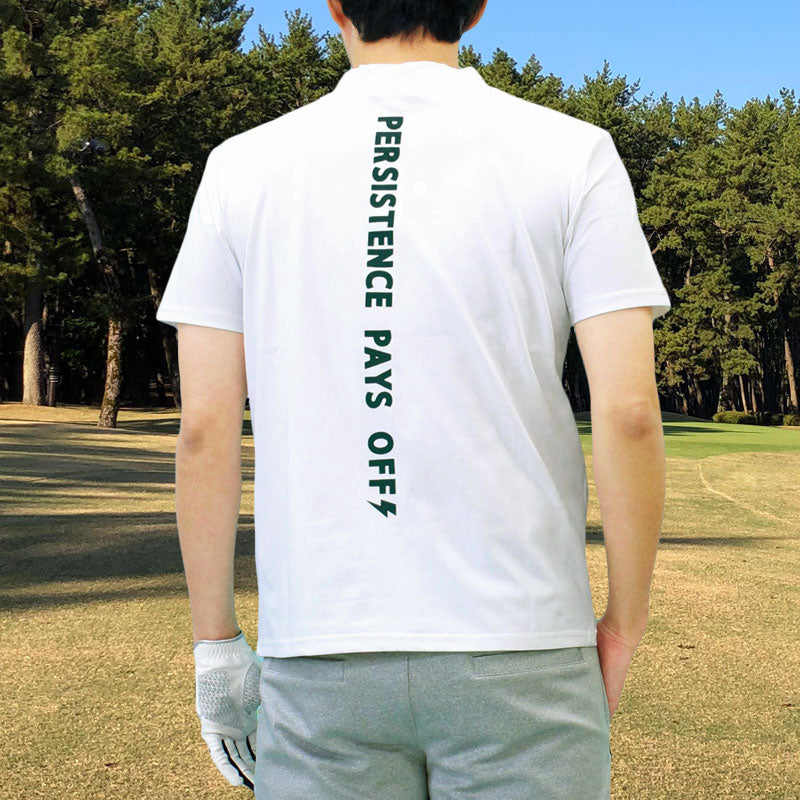 トップイズム TopIsm ゴルフウェア モックネックシャツ メンズ GIORNO SEVEN ジョルノセブン ハイネック ゴルフ 接触冷感 ストレッチ 半袖 バックロゴプリント トップス ポロシャツ Tシャツ 春夏