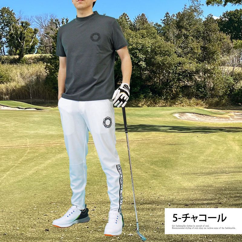 トップイズム TopIsm ゴルフウェア モックネックシャツ メンズ GIORNO SEVEN ジョルノセブン ハイネック ゴルフ 接触冷感 ストレッチ 半袖 バックロゴプリント トップス ポロシャツ Tシャツ 春夏