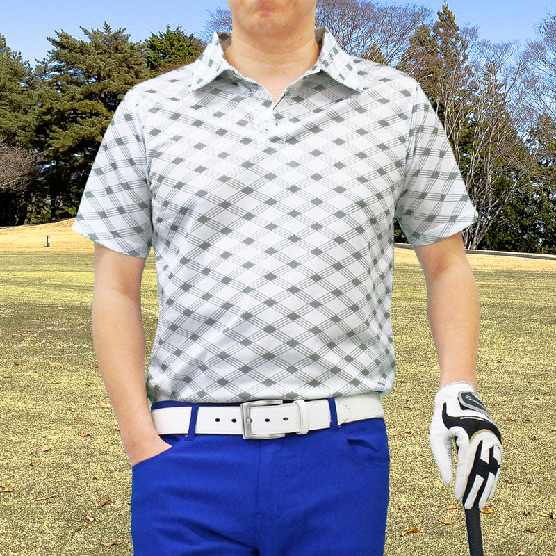 トップイズム TopIsm ゴルフ ポロシャツ メンズ ゴルフウェア 速乾ドライメッシュ ストレッチ 半袖 春夏 カモフラ 迷彩 総柄 千鳥格子 チェック 星スター ボタニカル 小花柄 ヤシの木 幾何学 トップス 大きいサイズ