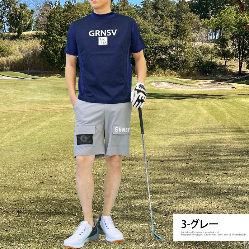 トップイズム TopIsm ゴルフパンツ メンズ ゴルフウェア GIORNO SEVEN ジョルノセブン ハーフパンツ ショートパンツ 短パン 多機能カーゴポケット ポリエステルストレッチ おしゃれ 春夏