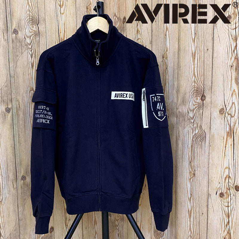 トップイズム TopIsm AVIREX アヴィレックス FATIGUE STAND ZIP スウェット ファティーグ スタンドジップジャケット ポケット付き ジップアップ アビレックス メンズ 長袖