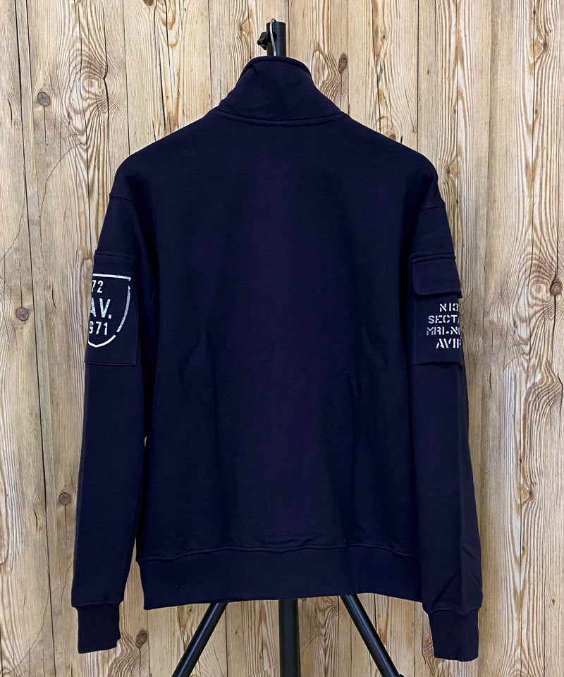 トップイズム TopIsm AVIREX アヴィレックス FATIGUE STAND ZIP スウェット ファティーグ スタンドジップジャケット ポケット付き ジップアップ アビレックス メンズ 長袖