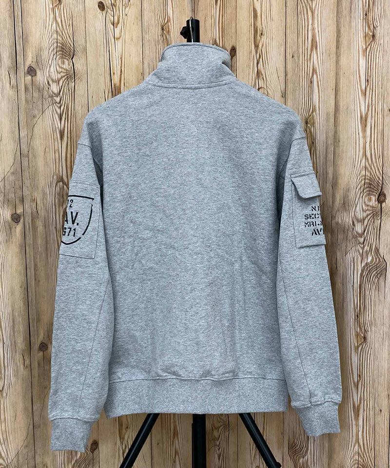 トップイズム TopIsm AVIREX アヴィレックス FATIGUE STAND ZIP スウェット ファティーグ スタンドジップジャケット ポケット付き ジップアップ アビレックス メンズ 長袖