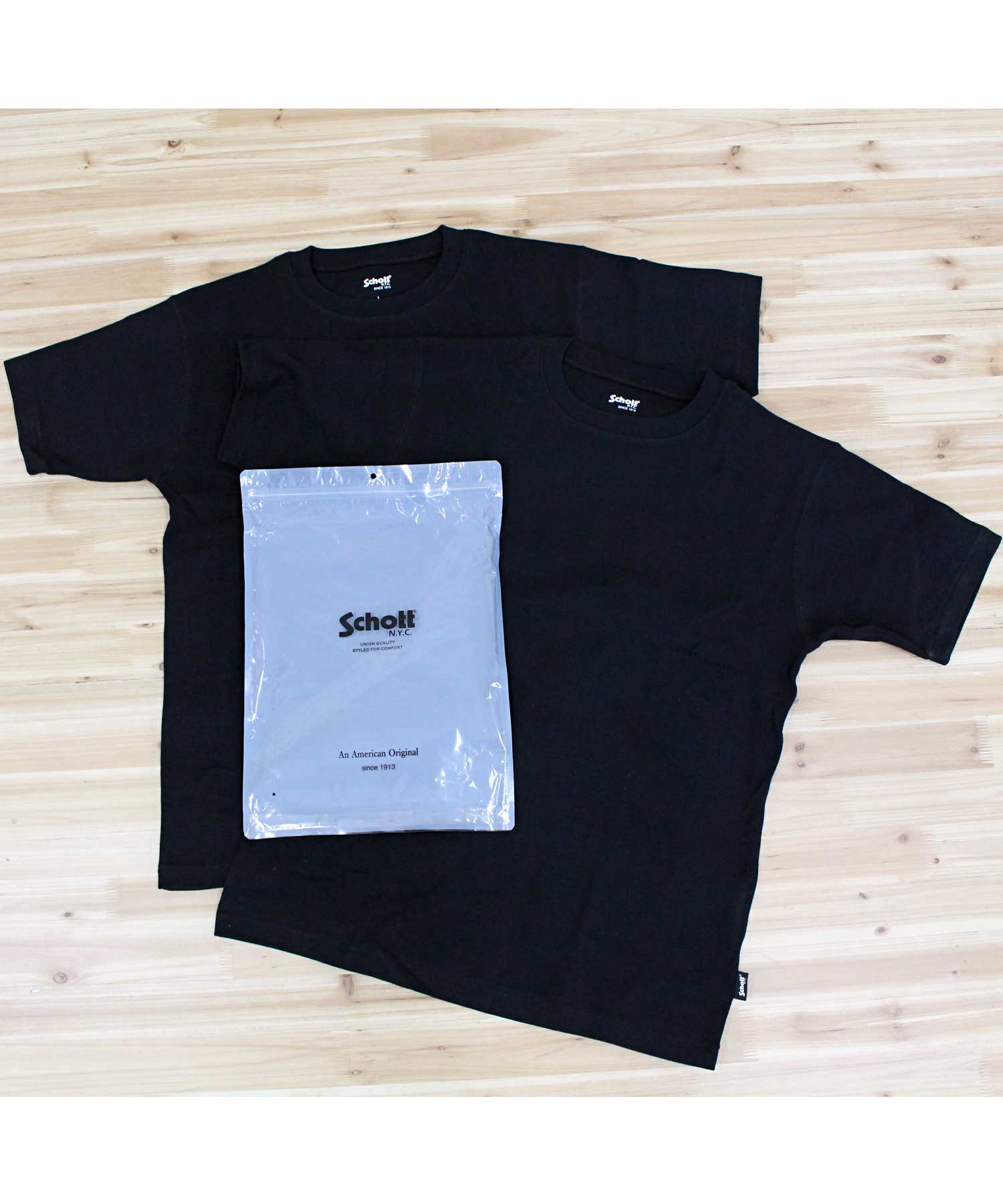TopIsm Schott 2PACK T-SHIRT 2-pack T-shirt 2 pieces set short sleeve T-shirt tops men's brand