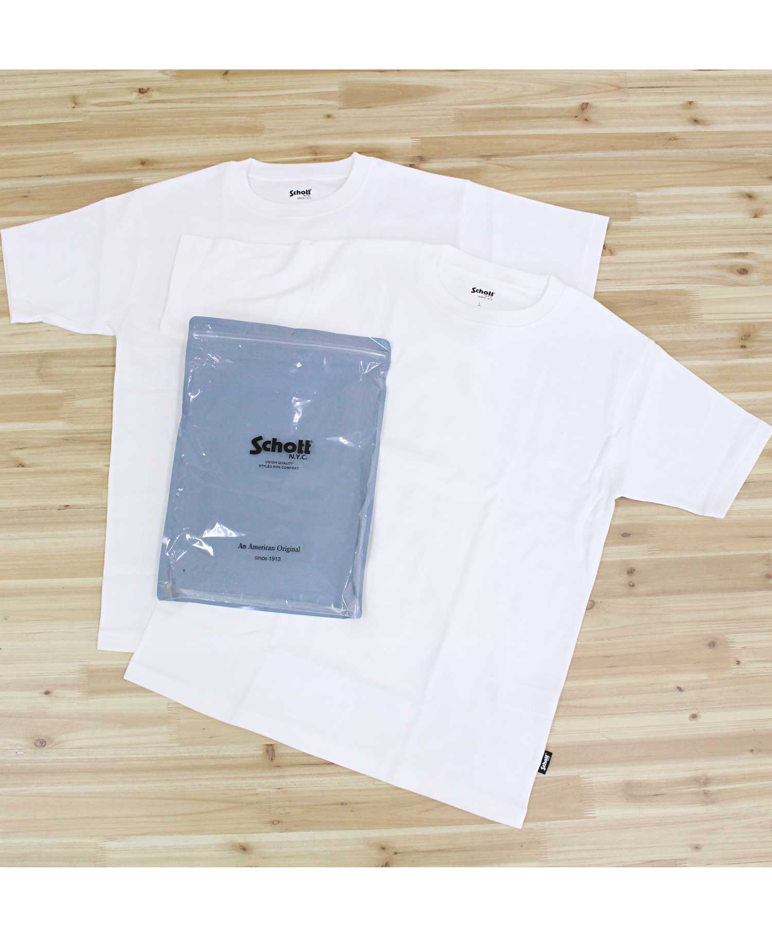 TopIsm Schott 2PACK T-SHIRT 2-pack T-shirt 2 pieces set short sleeve T-shirt tops men's brand