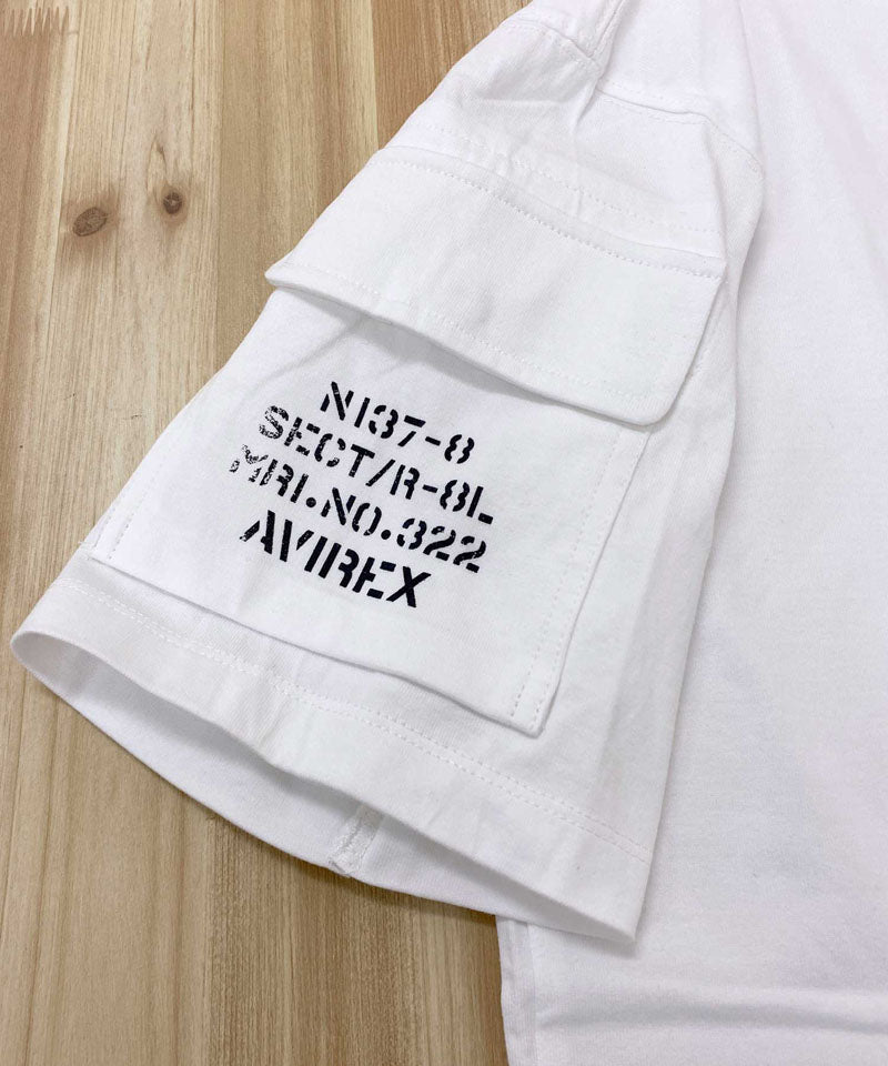 トップイズム TopIsm AVIREX アヴィレックス 半袖 ファティーグ Tシャツ 綿100% コットン クルーネック ポケット ミリタリー メンズ ブランド アビレックス