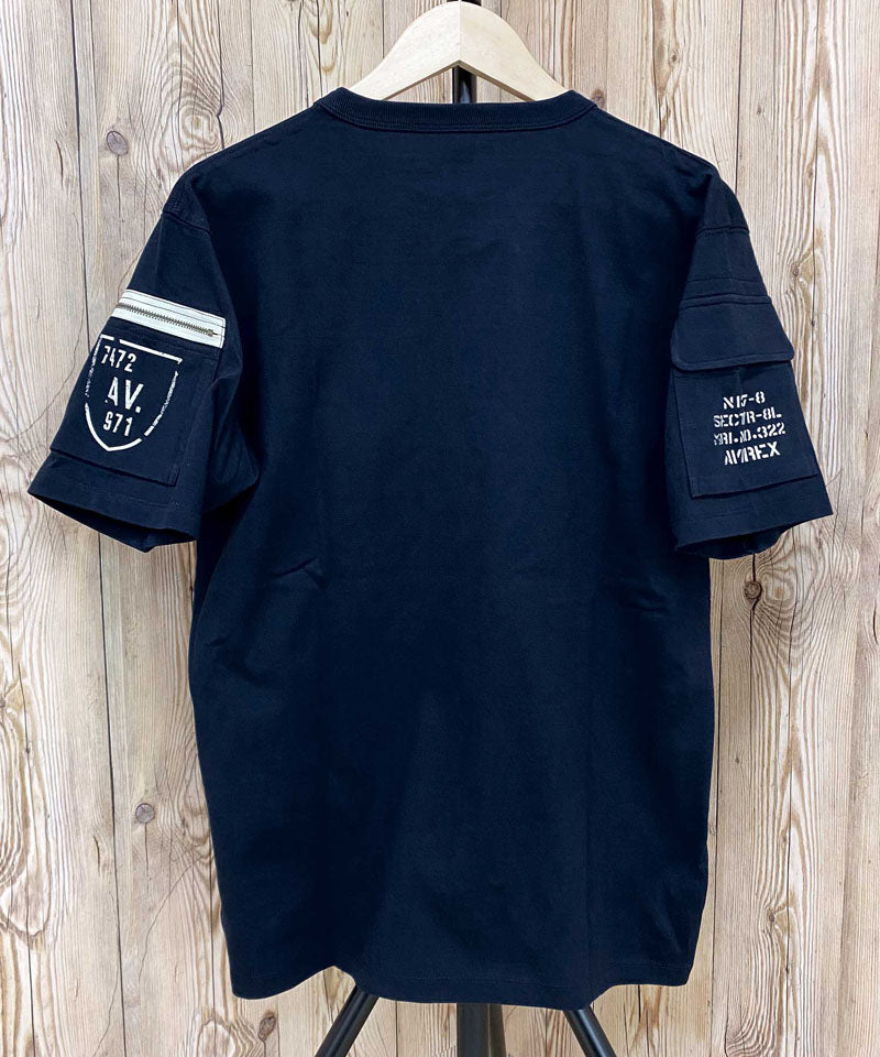 トップイズム TopIsm AVIREX アヴィレックス 半袖 ファティーグ Tシャツ 綿100% コットン クルーネック ポケット ミリタリー メンズ ブランド アビレックス