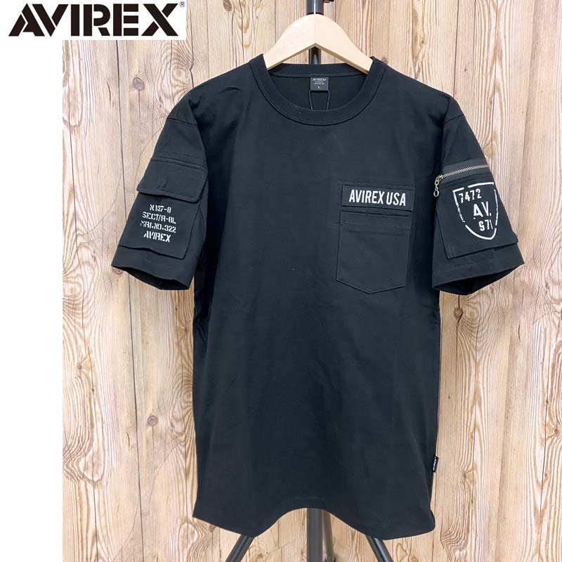 トップイズム TopIsm AVIREX アヴィレックス 半袖 ファティーグ Tシャツ 綿100% コットン クルーネック ポケット ミリタリー メンズ ブランド アビレックス