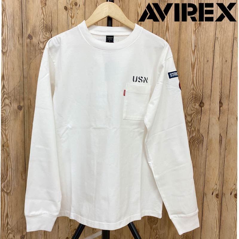 トップイズム TopIsm AVIREX アビレックス ネイバル パッチ ロングスリーブ 長袖 Tシャツ ポケットTEE メンズ ブランド アビレックス