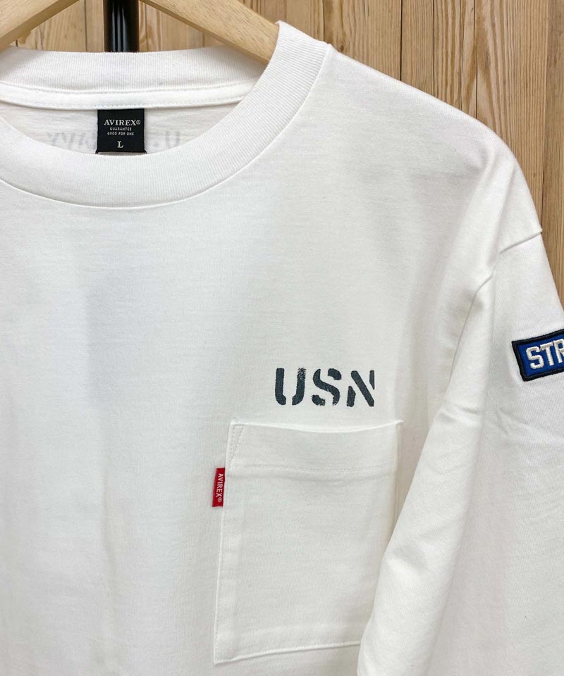 トップイズム TopIsm AVIREX アビレックス ネイバル パッチ ロングスリーブ 長袖 Tシャツ ポケットTEE メンズ ブランド アビレックス