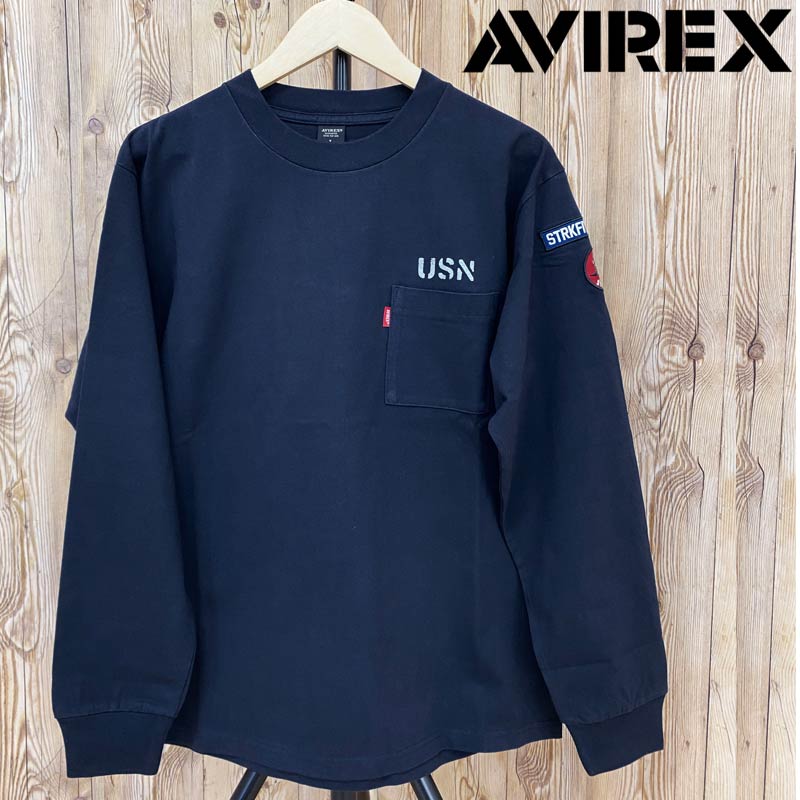 トップイズム TopIsm AVIREX アビレックス ネイバル パッチ ロングスリーブ 長袖 Tシャツ ポケットTEE メンズ ブランド アビレックス