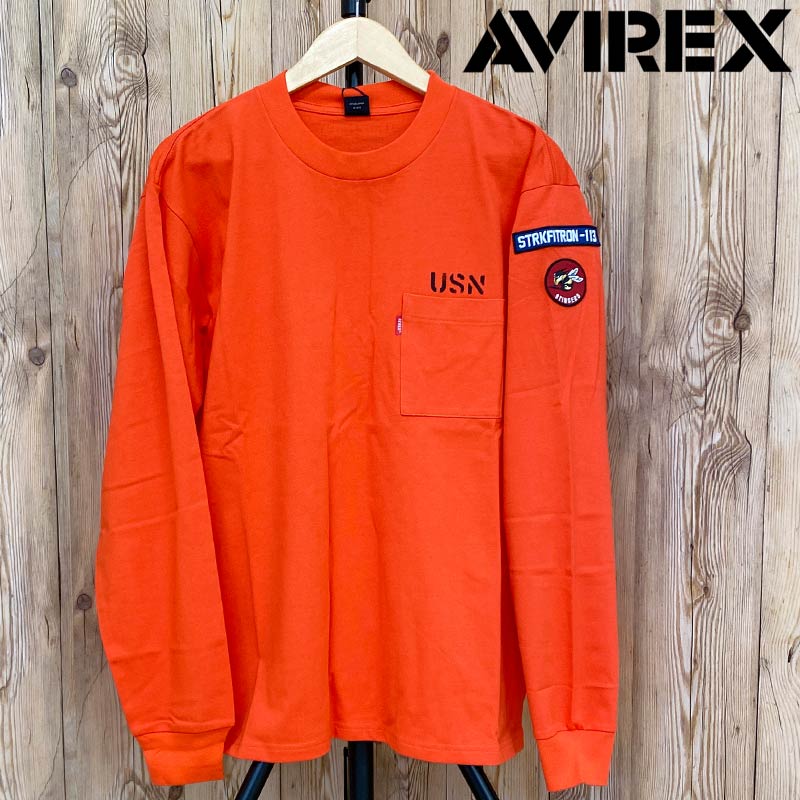 トップイズム TopIsm AVIREX アビレックス ネイバル パッチ ロングスリーブ 長袖 Tシャツ ポケットTEE メンズ ブランド アビレックス