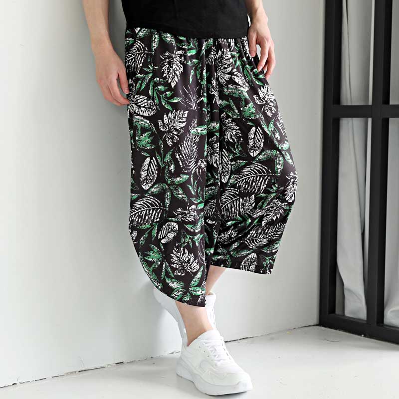 トップイズム TopIsm ショートパンツ メンズ サルエルパンツ アラジンパンツ ハーフパンツ リラックスパンツ ワイド 接触冷感 総柄 無地 UVカット ウォッシャブル 速乾ドライ イージーパンツ ボトムス