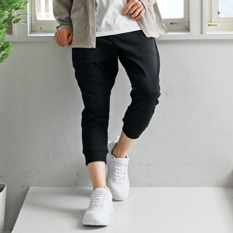 トップイズム TopIsm クロップドパンツ メンズ 7分丈 ひざ下 TCポンチ スウェットパンツ サルエルパンツ ジョガーパンツ ショートパンツ ショーツ 裾リブ ハーフパンツ ワンマイルウェア