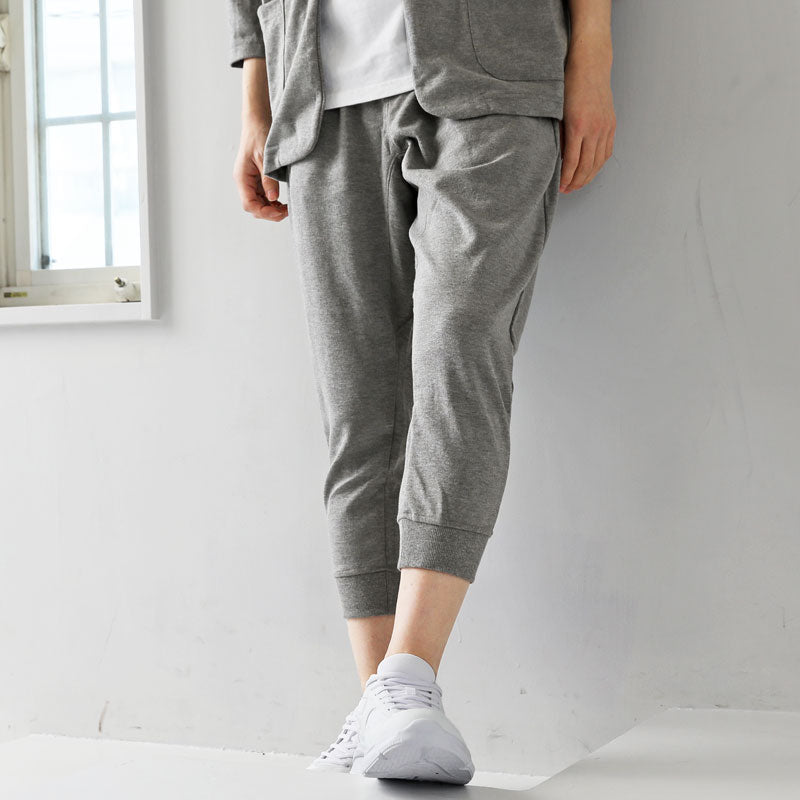 トップイズム TopIsm クロップドパンツ メンズ 7分丈 ひざ下 TCポンチ スウェットパンツ サルエルパンツ ジョガーパンツ ショートパンツ ショーツ 裾リブ ハーフパンツ ワンマイルウェア