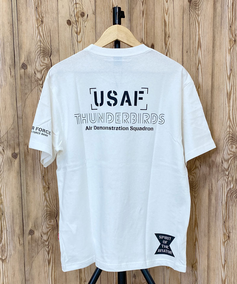 トップイズム TopIsm AVIREX アビレックス FLYOVER ステンシル風 プリント 半袖 Tシャツ メンズ ブランド トップス （1-ホワイト） 1-ホワイト