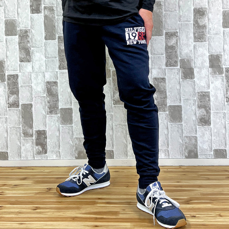 トップイズム TopIsm TOMMY HILFIGER トミー ヒルフィガー ビッグNOロゴ ライトウエイト スウェット ジョガーパンツ パンツ ズボン ボトムス ルームウェア メンズ ブランド （4-チャコール） 4-チャコール