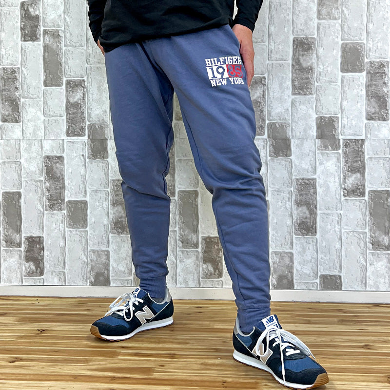 トップイズム TopIsm TOMMY HILFIGER トミー ヒルフィガー ビッグNOロゴ ライトウエイト スウェット ジョガーパンツ パンツ ズボン ボトムス ルームウェア メンズ ブランド （4-チャコール） 4-チャコール