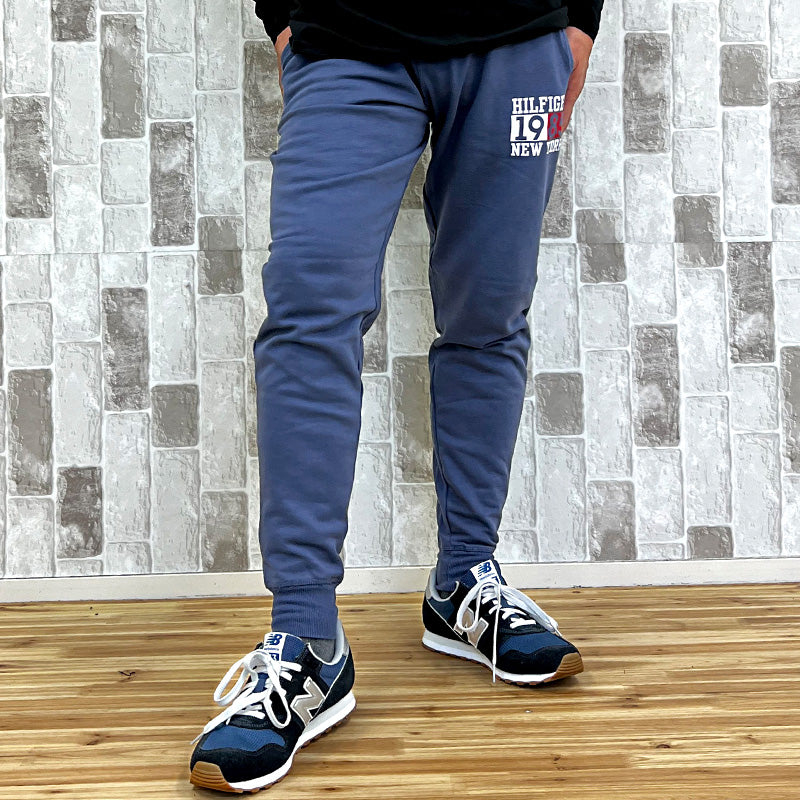 トップイズム TopIsm TOMMY HILFIGER トミー ヒルフィガー ビッグNOロゴ ライトウエイト スウェット ジョガーパンツ パンツ ズボン ボトムス ルームウェア メンズ ブランド （4-チャコール） 4-チャコール