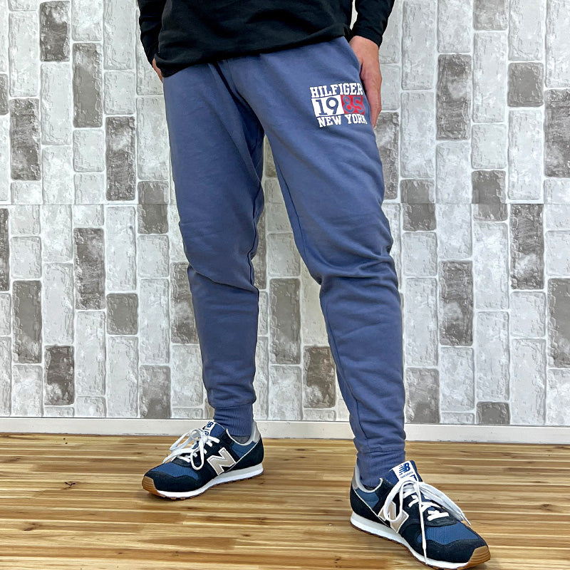 トップイズム TopIsm TOMMY HILFIGER トミー ヒルフィガー ビッグNOロゴ ライトウエイト スウェット ジョガーパンツ パンツ ズボン ボトムス ルームウェア メンズ ブランド （6-ブルー） 6-ブルー
