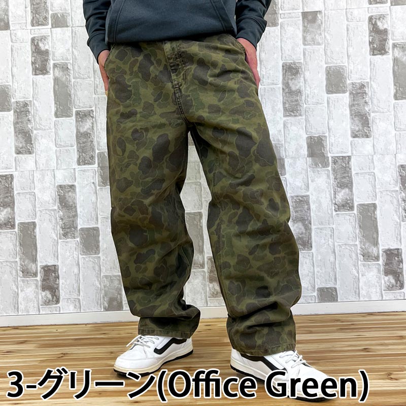 トップイズム TopIsm Carhartt カーハート WIP カモフラージュ ダックシングル ニーパンツ Duck Single Knee Pant WIP メンズ ブランド （3-グリーン(Office Green)） 3-グリーン(Office Green)