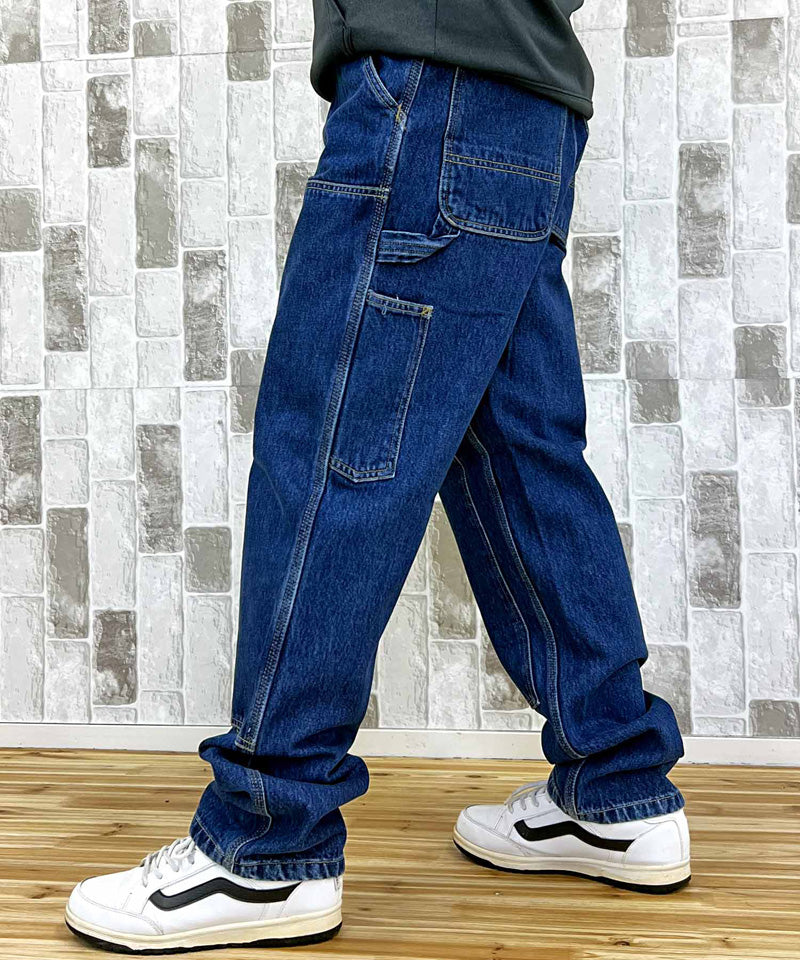 トップイズム TopIsm Carhartt カーハート WIP ワイドシルエット ダブルニーパンツ Double Knee Pant WIP I032699 デニムパンツ メンズ ブランド （7-ブルー(stone washed)） 7-ブルー(stone washed)
