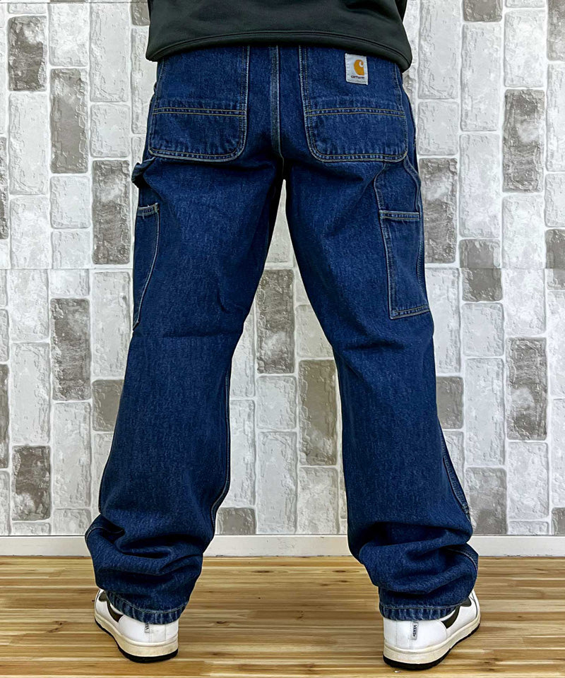 トップイズム TopIsm Carhartt カーハート WIP ワイドシルエット ダブルニーパンツ Double Knee Pant WIP I032699 デニムパンツ メンズ ブランド （7-ブルー(stone washed)） 7-ブルー(stone washed)