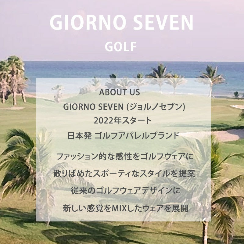 トップイズム TopIsm ゴルフウェア モックネックシャツ メンズ GIORNO SEVEN ジョルノセブン ハイネック ゴルフ 接触冷感 ストレッチ 半袖 ヤシの木 ロゴプリント トップス ポロシャツ Tシャツ 春夏 （1-ホワイト） 1-ホワイト