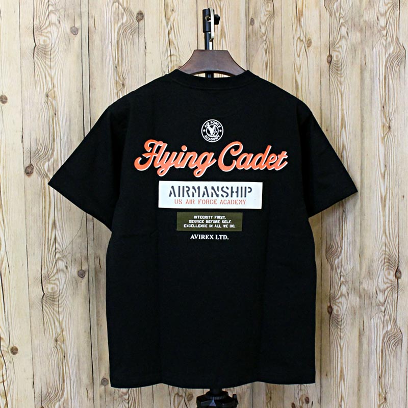 トップイズム TopIsm AVIREX アヴィレックス CADET PATCH T-SHIRT 半袖 Tシャツ ミリタリー アビレックス トップス メンズ ブランド （1-ブラック） 1-ブラック