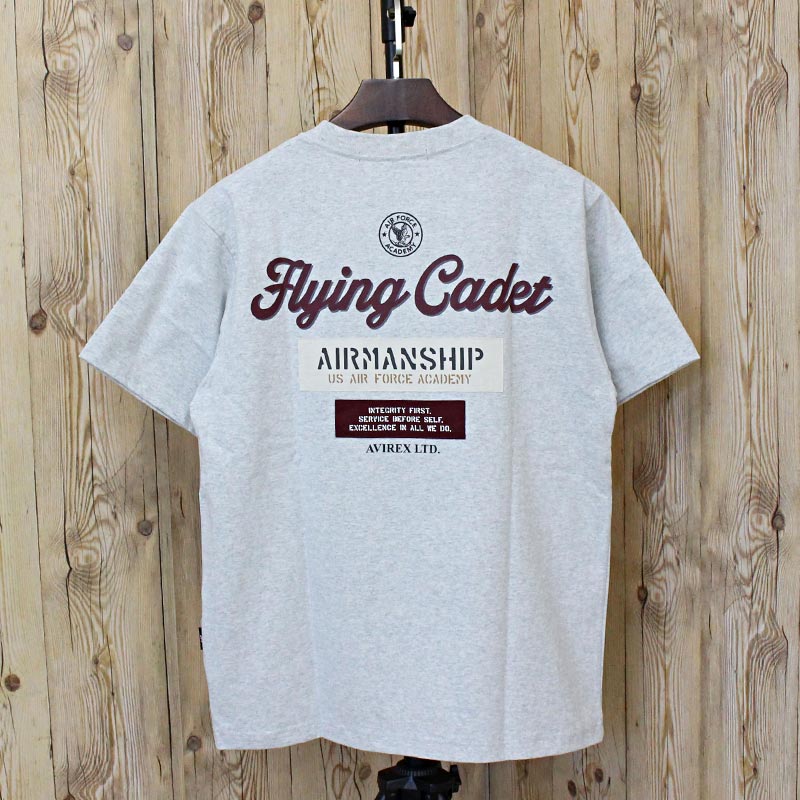 トップイズム TopIsm AVIREX アヴィレックス CADET PATCH T-SHIRT 半袖 Tシャツ ミリタリー アビレックス トップス メンズ ブランド （2-ライトグレー） 2-ライトグレー