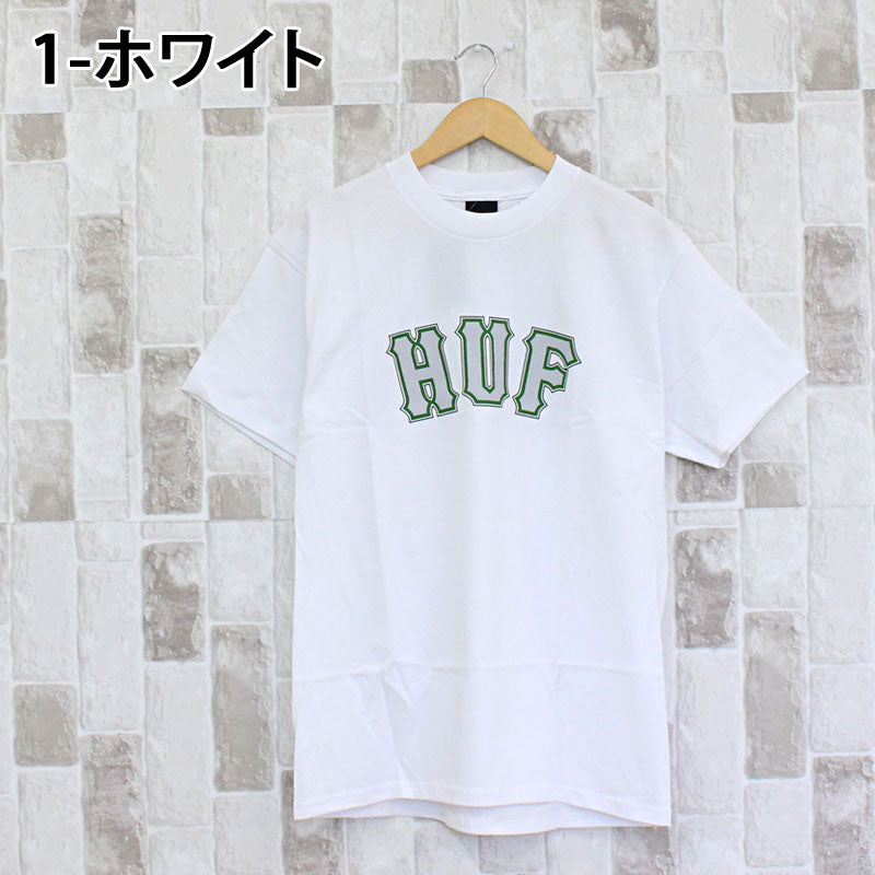 トップイズム TopIsm HUF ハフ ジャイアントショートスリーブ Tシャツ GIANT S/S TEE クルーネック ロゴ コットン トップス 半袖 メンズ ストリート スケボー ブランド （1-ホワイト） 1-ホワイト