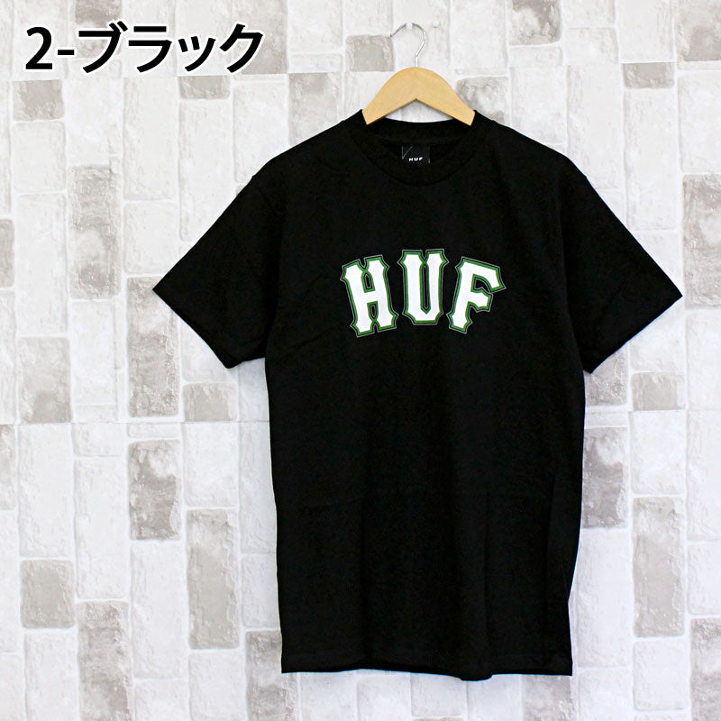トップイズム TopIsm HUF ハフ ジャイアントショートスリーブ Tシャツ GIANT S/S TEE クルーネック ロゴ コットン トップス 半袖 メンズ ストリート スケボー ブランド （1-ホワイト） 1-ホワイト