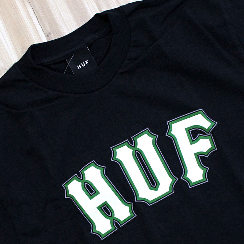 トップイズム TopIsm HUF ハフ ジャイアントショートスリーブ Tシャツ GIANT S/S TEE クルーネック ロゴ コットン トップス 半袖 メンズ ストリート スケボー ブランド （1-ホワイト） 1-ホワイト