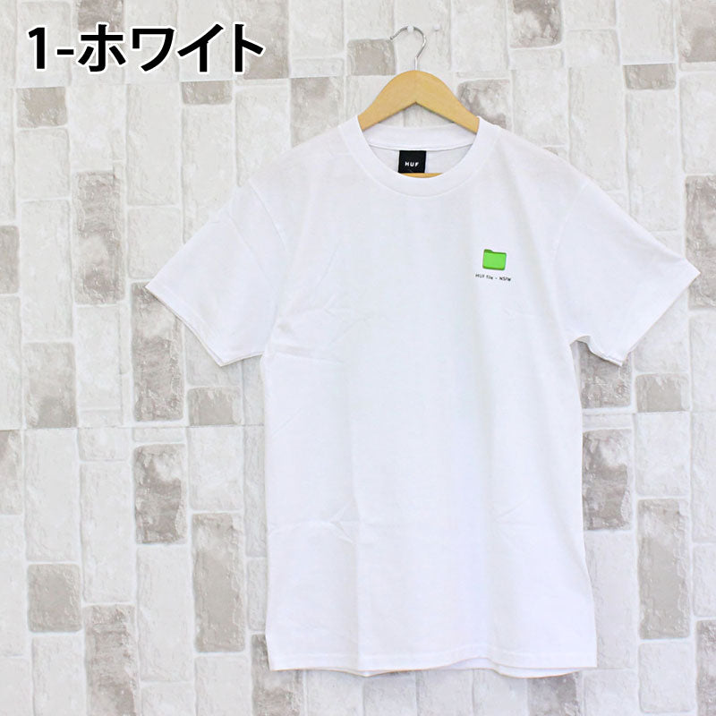 トップイズム TopIsm HUF ハフ デスクトップショートスリーブ バックプリント Tシャツ DESKTOP S/S TEE クルーネック ロゴ コットン トップス 半袖 メンズ ストリート スケボー ブランド 春夏 （1-ホワイト） 1-ホワイト