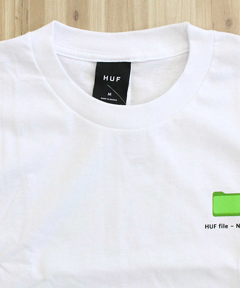 トップイズム TopIsm HUF ハフ デスクトップショートスリーブ バックプリント Tシャツ DESKTOP S/S TEE クルーネック ロゴ コットン トップス 半袖 メンズ ストリート スケボー ブランド 春夏 （1-ホワイト） 1-ホワイト
