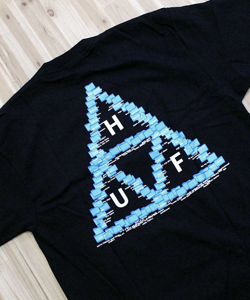 トップイズム TopIsm HUF ハフ デスクトップショートスリーブ バックプリント Tシャツ DESKTOP S/S TEE クルーネック ロゴ コットン トップス 半袖 メンズ ストリート スケボー ブランド 春夏 （1-ホワイト） 1-ホワイト