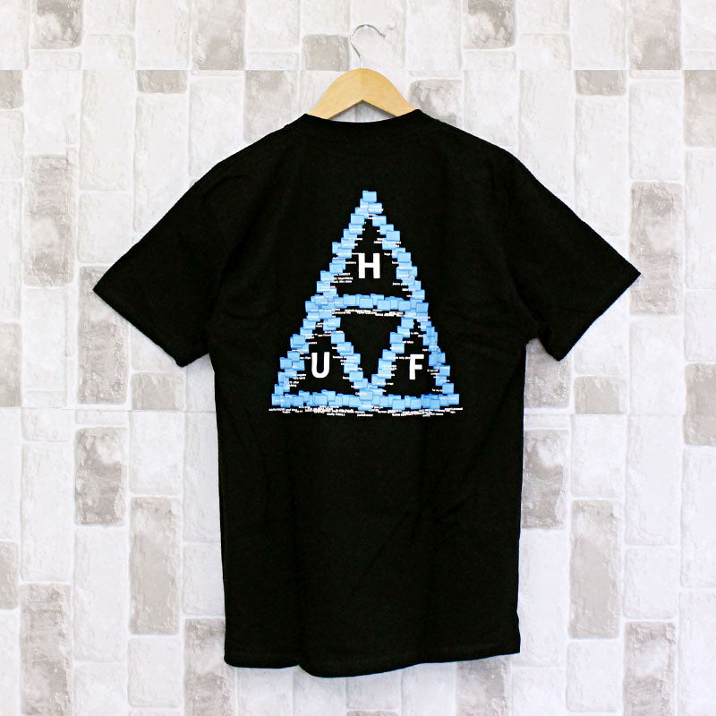 トップイズム TopIsm HUF ハフ デスクトップショートスリーブ バックプリント Tシャツ DESKTOP S/S TEE クルーネック ロゴ コットン トップス 半袖 メンズ ストリート スケボー ブランド 春夏 （2-ブラック） 2-ブラック