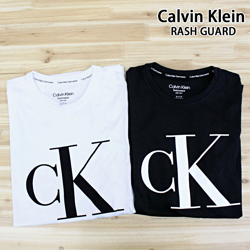 トップイズム TopIsm Calvin Klein カルバンクライン CK クイックドライ ラッシュガード Standard Light Weight Quick Dry S/S メンズ ブランド Tシャツ 春夏 （1-ホワイト） 1-ホワイト