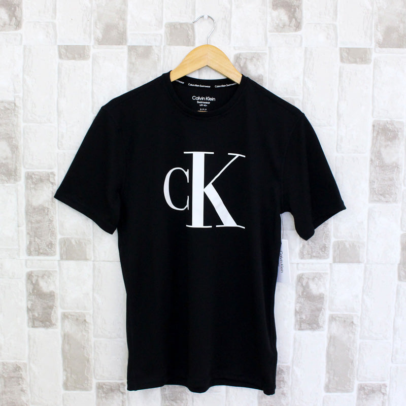 トップイズム TopIsm Calvin Klein カルバンクライン CK クイックドライ ラッシュガード Standard Light Weight Quick Dry S/S メンズ ブランド Tシャツ 春夏 （2-ブラック） 2-ブラック