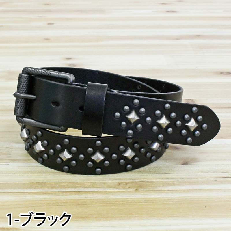 トップイズム TopIsm ベルト メンズ 本革 レザー ハードスタッズベルト 男女兼用 メンズベルト （2-ライトブラウン） 2-ライトブラウン
