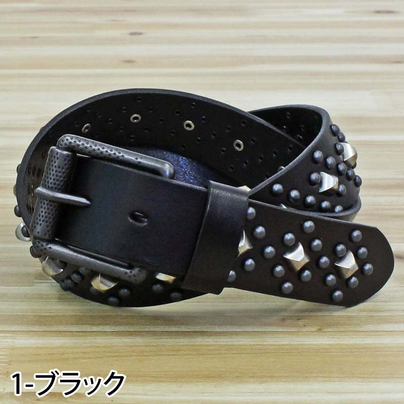 トップイズム TopIsm ベルト メンズ 本革 レザー ハードスタッズベルト 男女兼用 メンズベルト （2-ライトブラウン） 2-ライトブラウン
