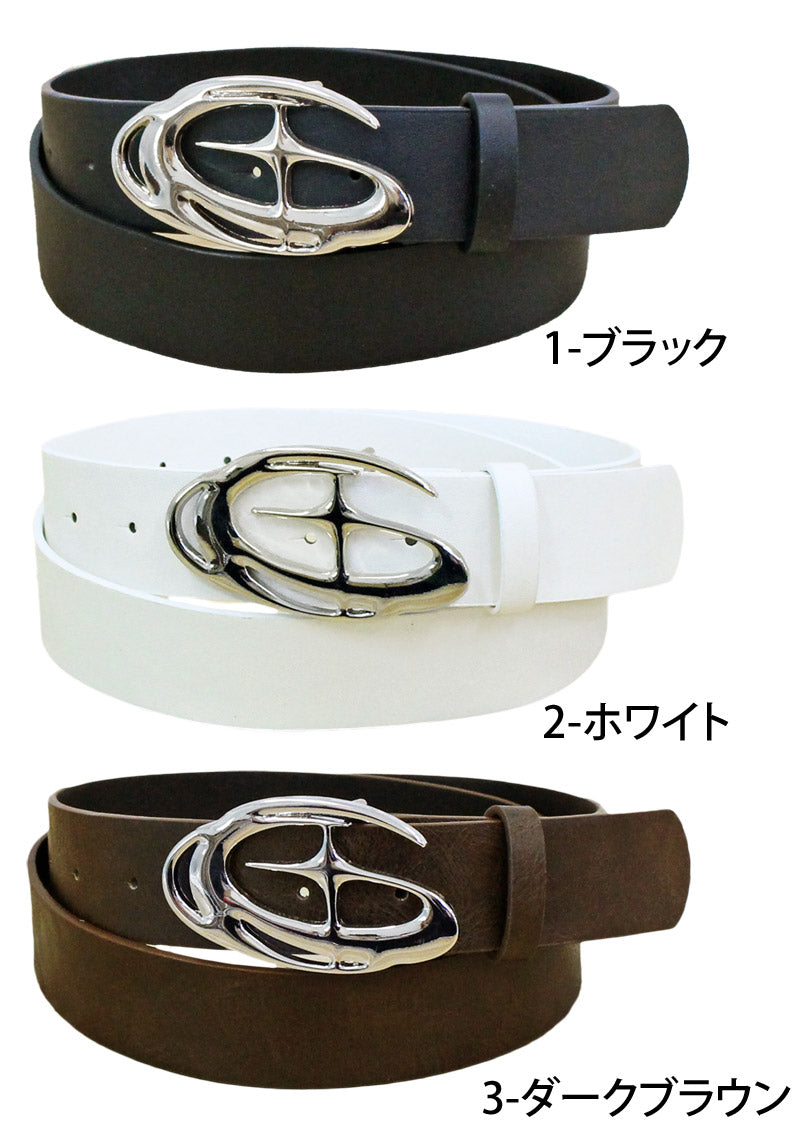 トップイズム TopIsm ベルト メンズ メタルロゴ バックルベルト 男女兼用 メンズベルト （3-ダークブラウン） 3-ダークブラウン