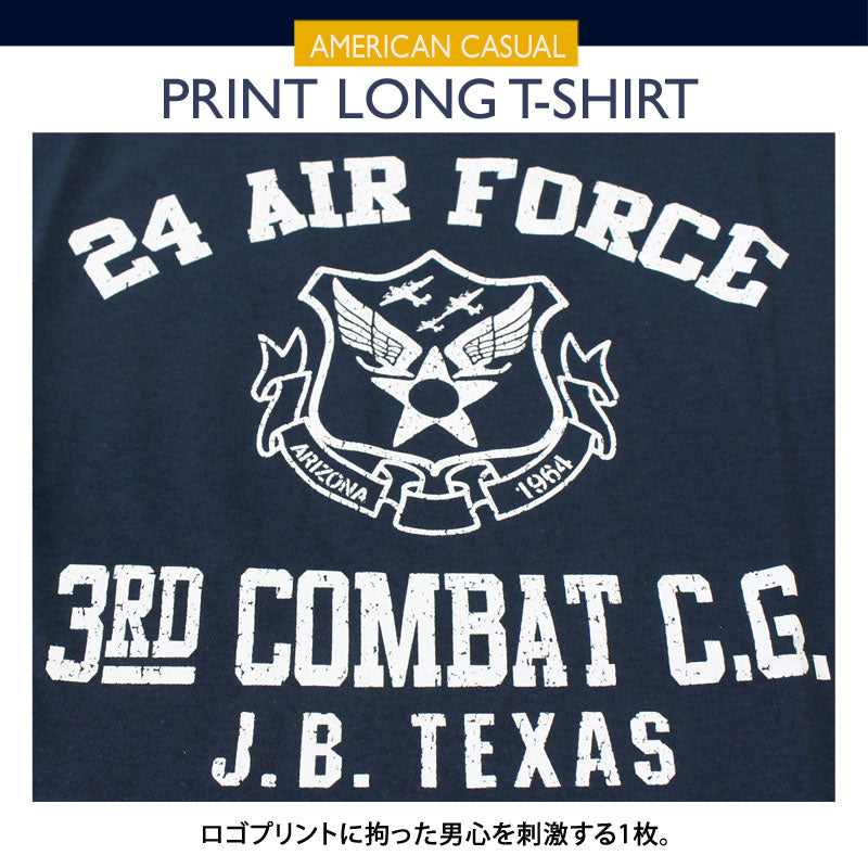 トップイズム TopIsm ロングTシャツ メンズ 長袖 Tシャツ プリントT ロンT アメカジ ミリタリー フォト 3L クルーネック トップス 男女兼用 ユニセックス 春夏 （2-ホワイト） 2-ホワイト