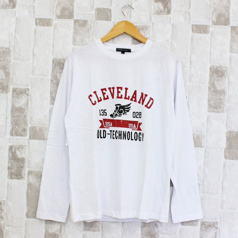 トップイズム TopIsm ロングTシャツ メンズ 長袖 Tシャツ プリントT ロンT アメカジ ミリタリー フォト 3L クルーネック トップス 男女兼用 ユニセックス 春夏 （6-ホワイト） 6-ホワイト