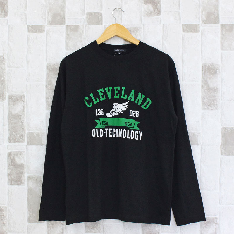 トップイズム TopIsm ロングTシャツ メンズ 長袖 Tシャツ プリントT ロンT アメカジ ミリタリー フォト 3L クルーネック トップス 男女兼用 ユニセックス 春夏 （7-ブラック） 7-ブラック
