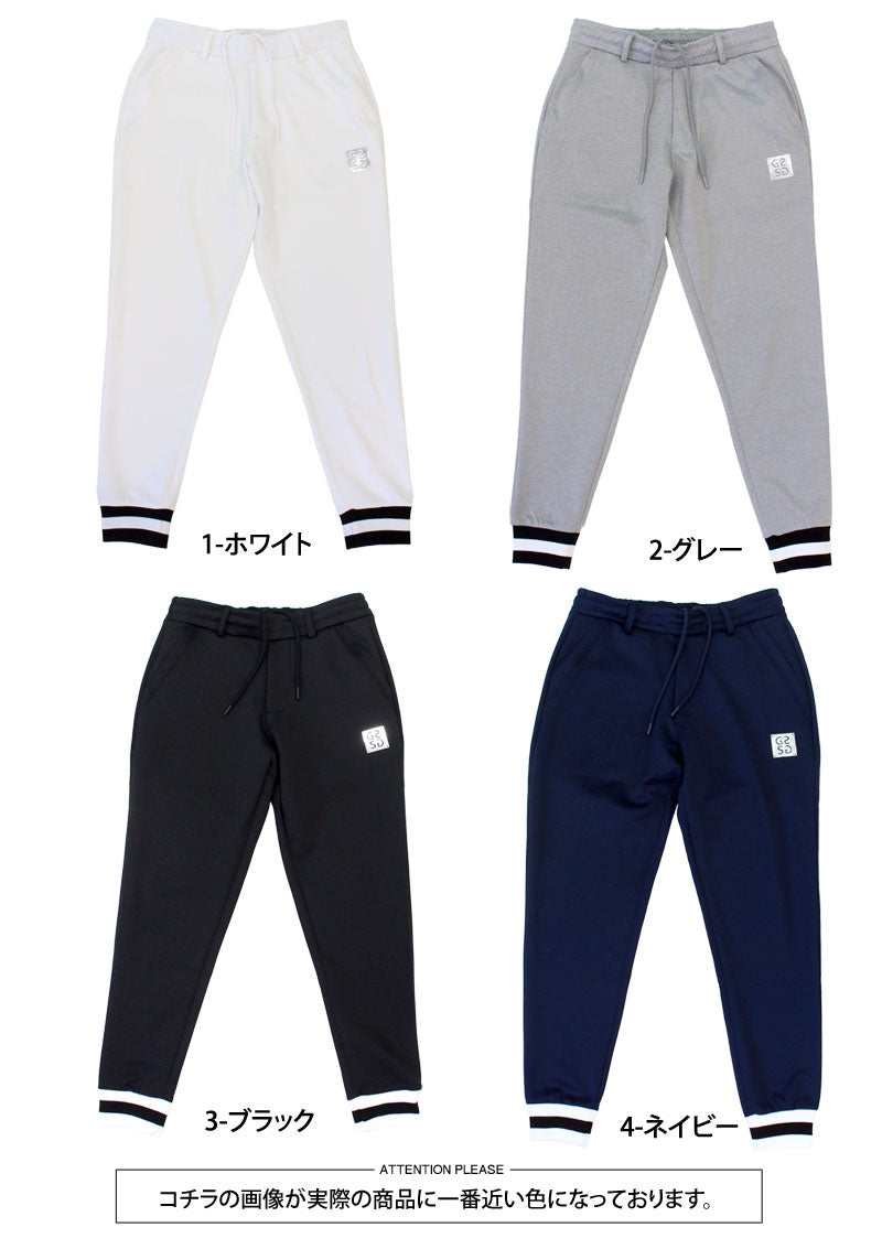 トップイズム TopIsm ゴルフパンツ メンズ ゴルフウェア GIORNO SEVEN ジョルノセブン 裾ラインリブ ストレッチ ウエストゴム イージーパンツ ボトムス 秋冬 春夏 （3-ブラック） 3-ブラック