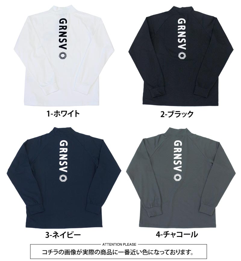 トップイズム TopIsm ゴルフウェア メンズ ハーフジップ モックネックシャツ  GIORNO SEVEN ジョルノセブン ハイネック トップス 長袖 ポロシャツ ロゴ バックプリント ブランド おしゃれ 春夏 秋冬 （1-ホワイト） 1-ホワイト