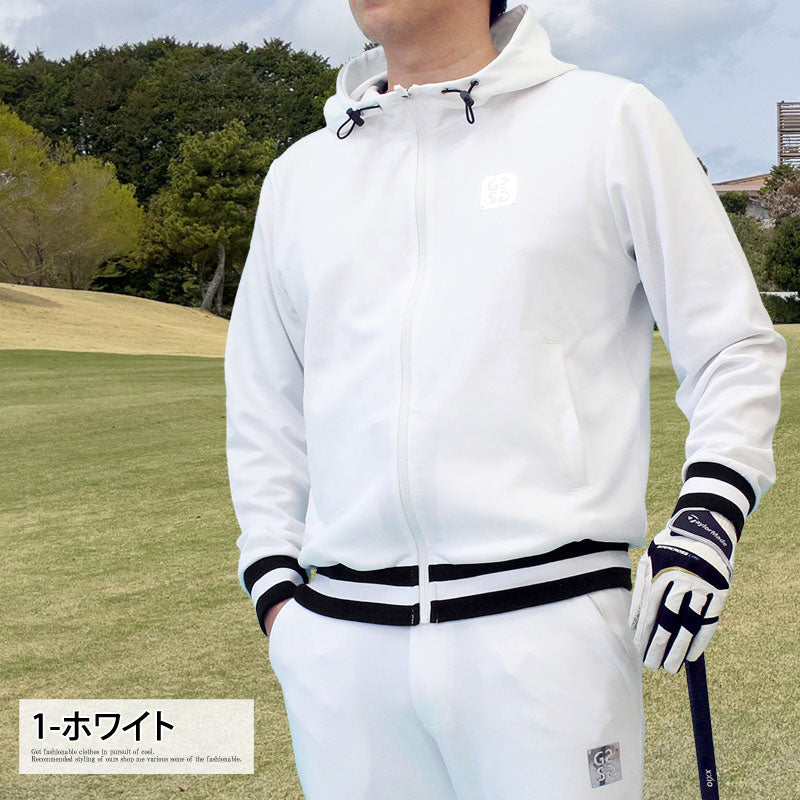 トップイズム TopIsm ゴルフウェア メンズ ゴルフ フルジップパーカー GIORNO SEVEN ジョルノセブン トレーナー トップス 裾リブライン おしゃれ ブランド 秋冬 春夏 （3-ブラック） 3-ブラック